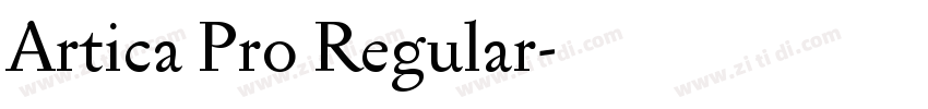 Artica Pro Regular字体转换
